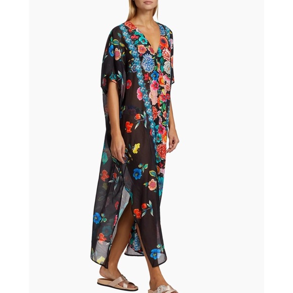 Johnny Was V-neck Kaftan NEW - Picture 3 of 8